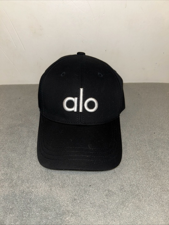 ALO Yoga Accessories - ALO Yoga Black Baseball Hat with White Embroidered Logo